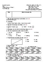 Đề kiểm tra định kỳ giữa kỳ I môn Toán Lớp 4 - Năm học 2019-2020